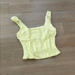 Princess Polly Light Yellow Tank Top